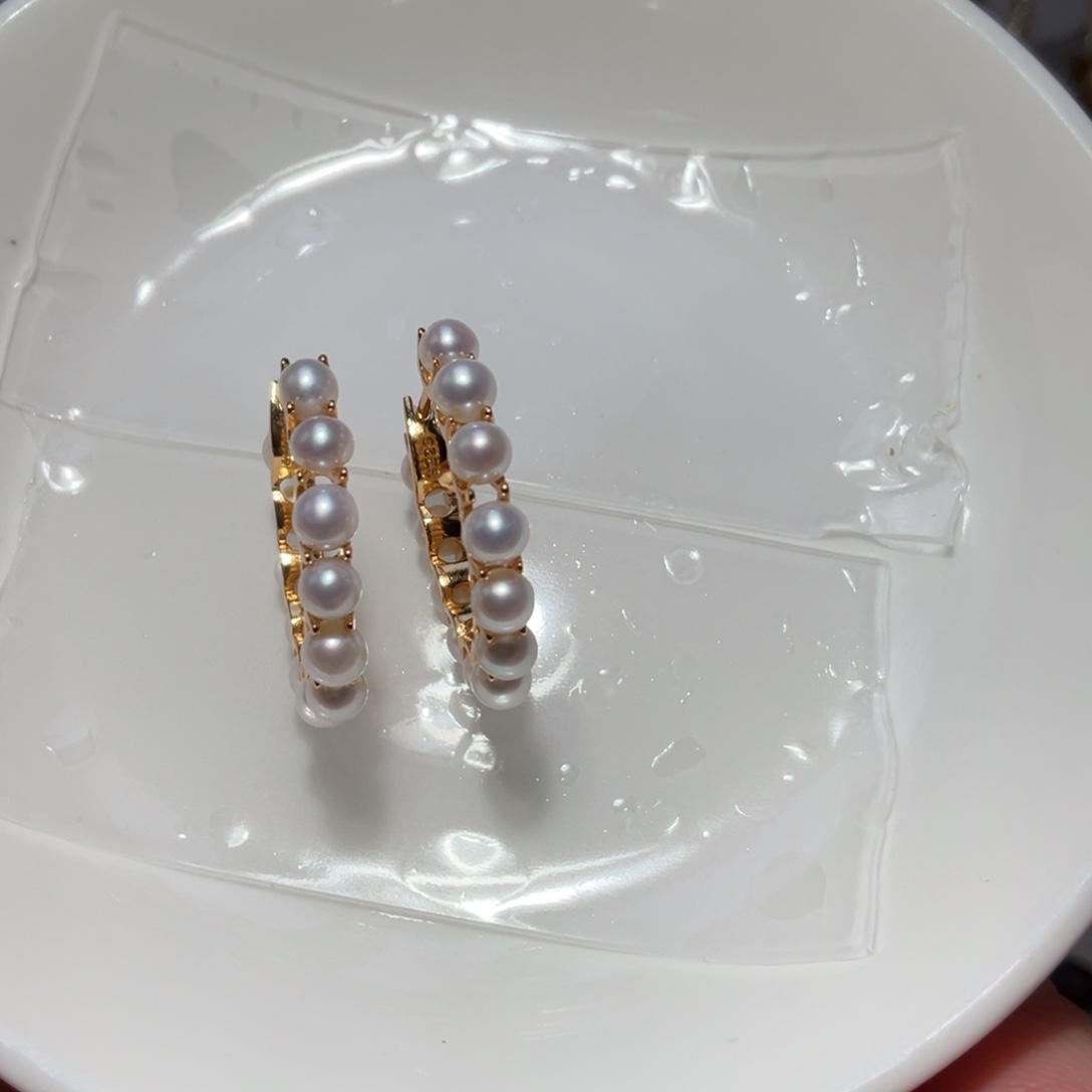 小***儿银S925镶嵌耳饰淡水珍珠