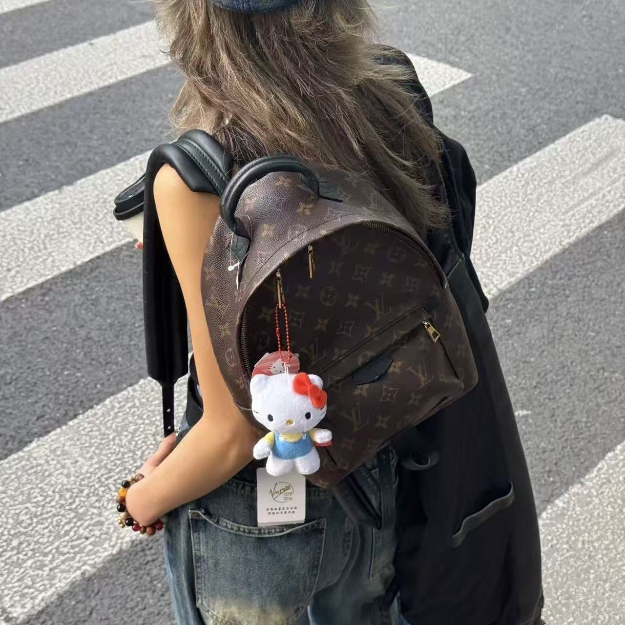 95新 LouisVuitton/路易威登 多宝二奢/29961/LV 老花双肩包 18年