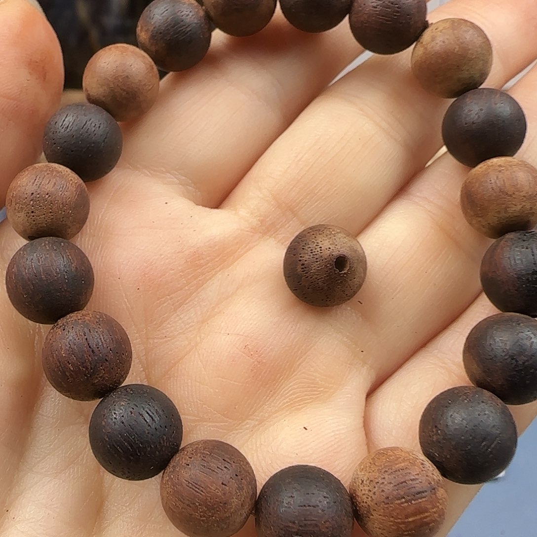 降真香手串/手链1.0回黄老料棋楠单圈再加一颗