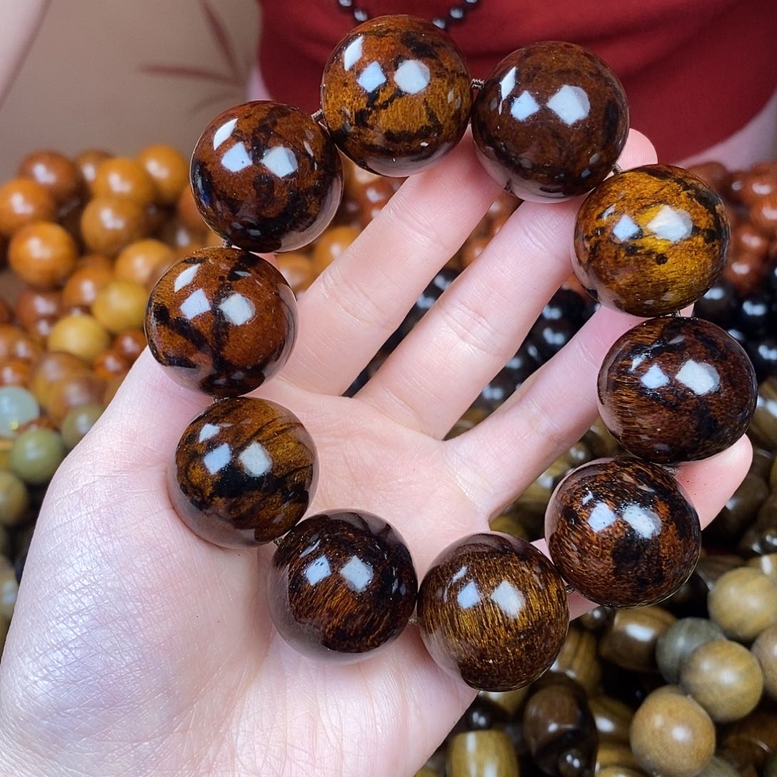 黄花梨/降香黄檀2.5山水泼墨单圈