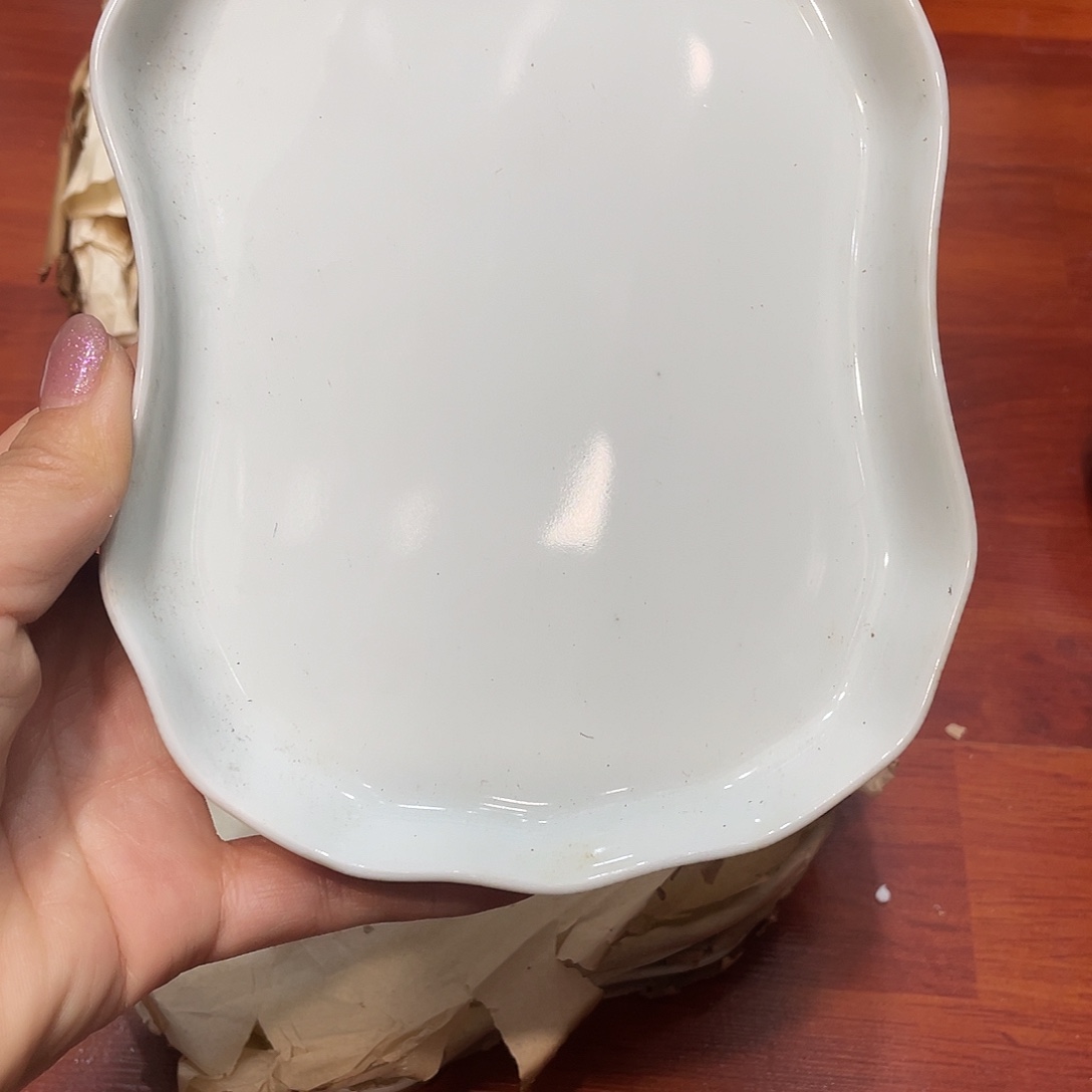 瓷片景德镇单色釉茶碗