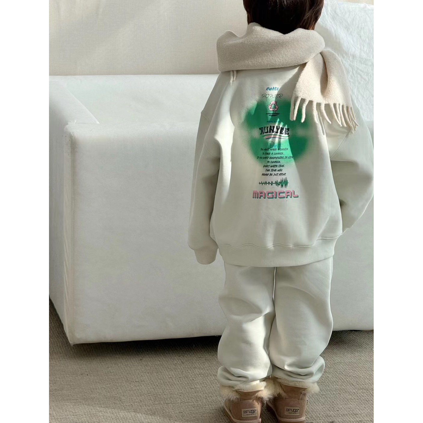 九九子【年货福利】-  韩国设计师款加绒卫衣套装 Z1103