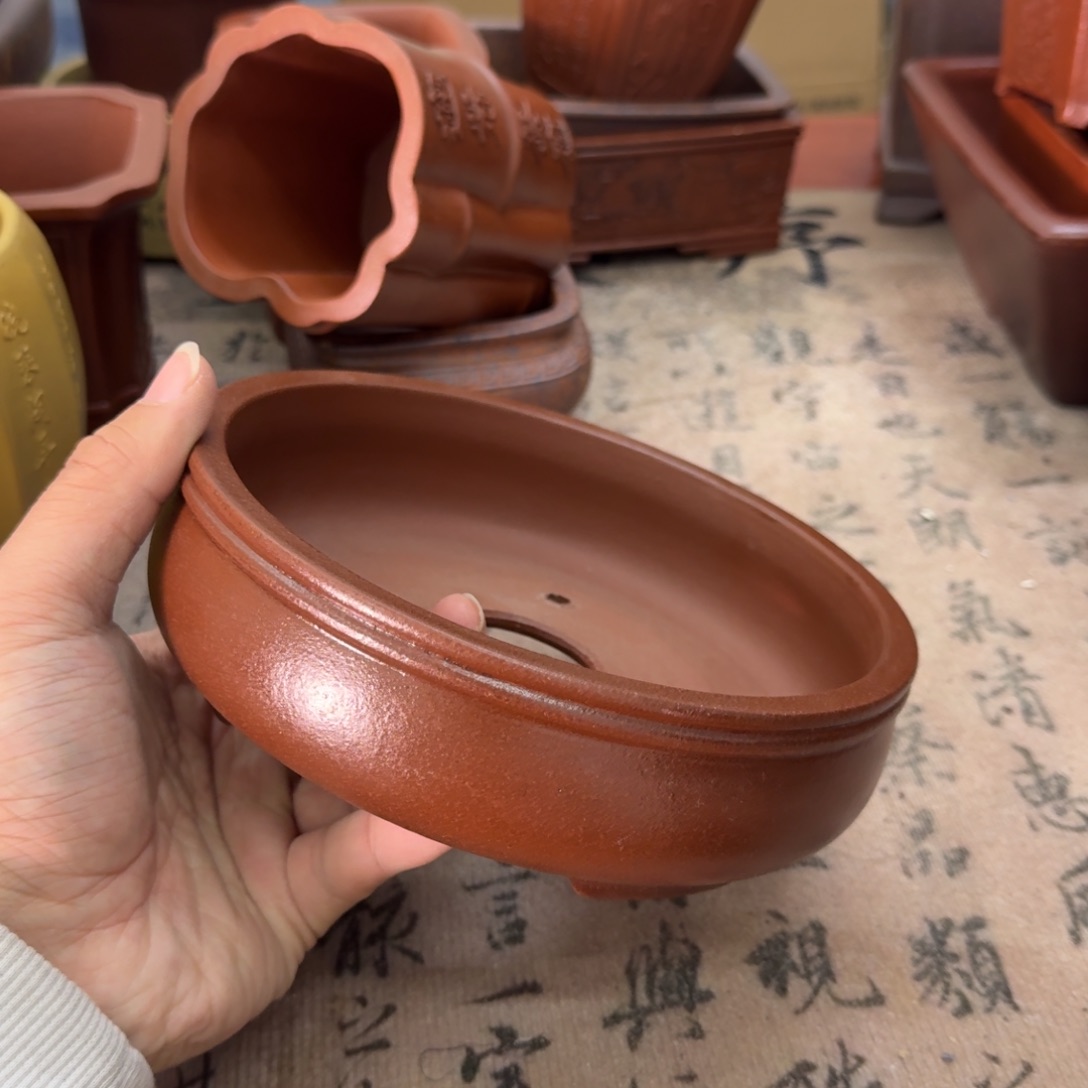 紫砂花盆宜兴紫砂正品16x4