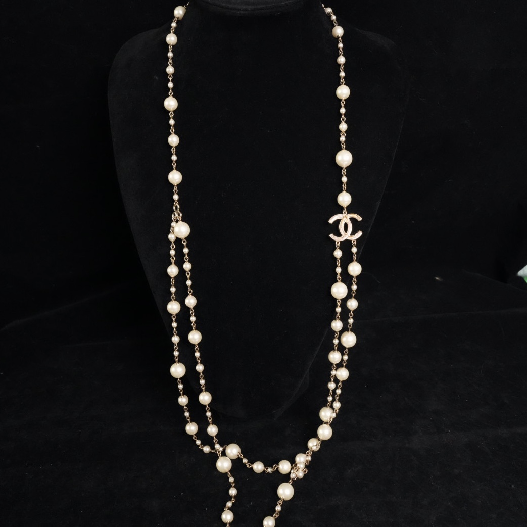 Chanel 珍珠双层长项链