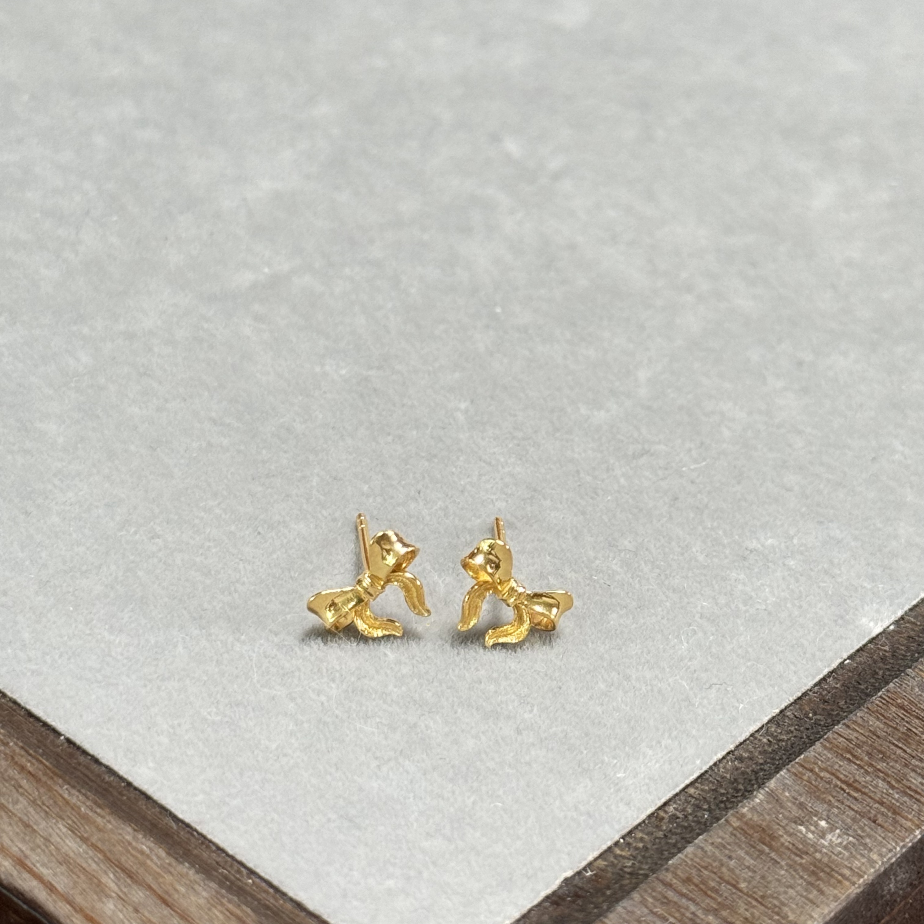 甸甸②E【在逃公主耳钉】-足金999精工5耳饰