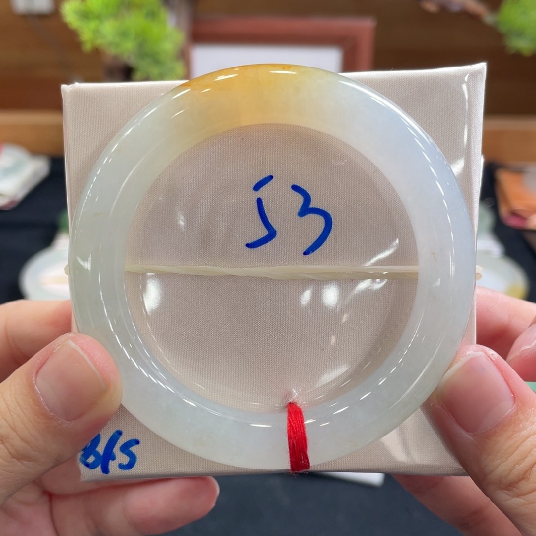 翡翠手镯未镶嵌53 圆条