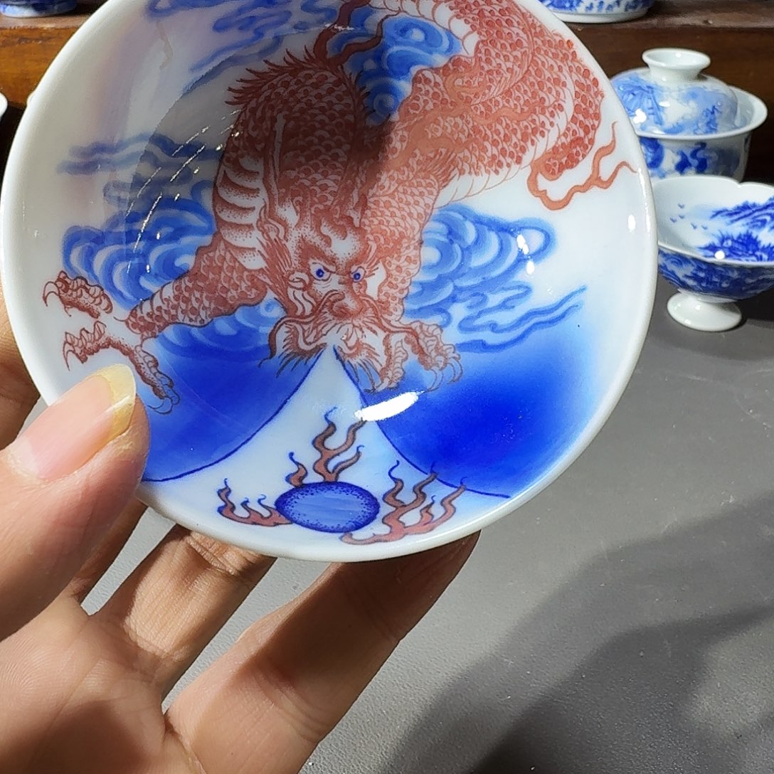 泥塑主人杯手工手绘微微微瑕