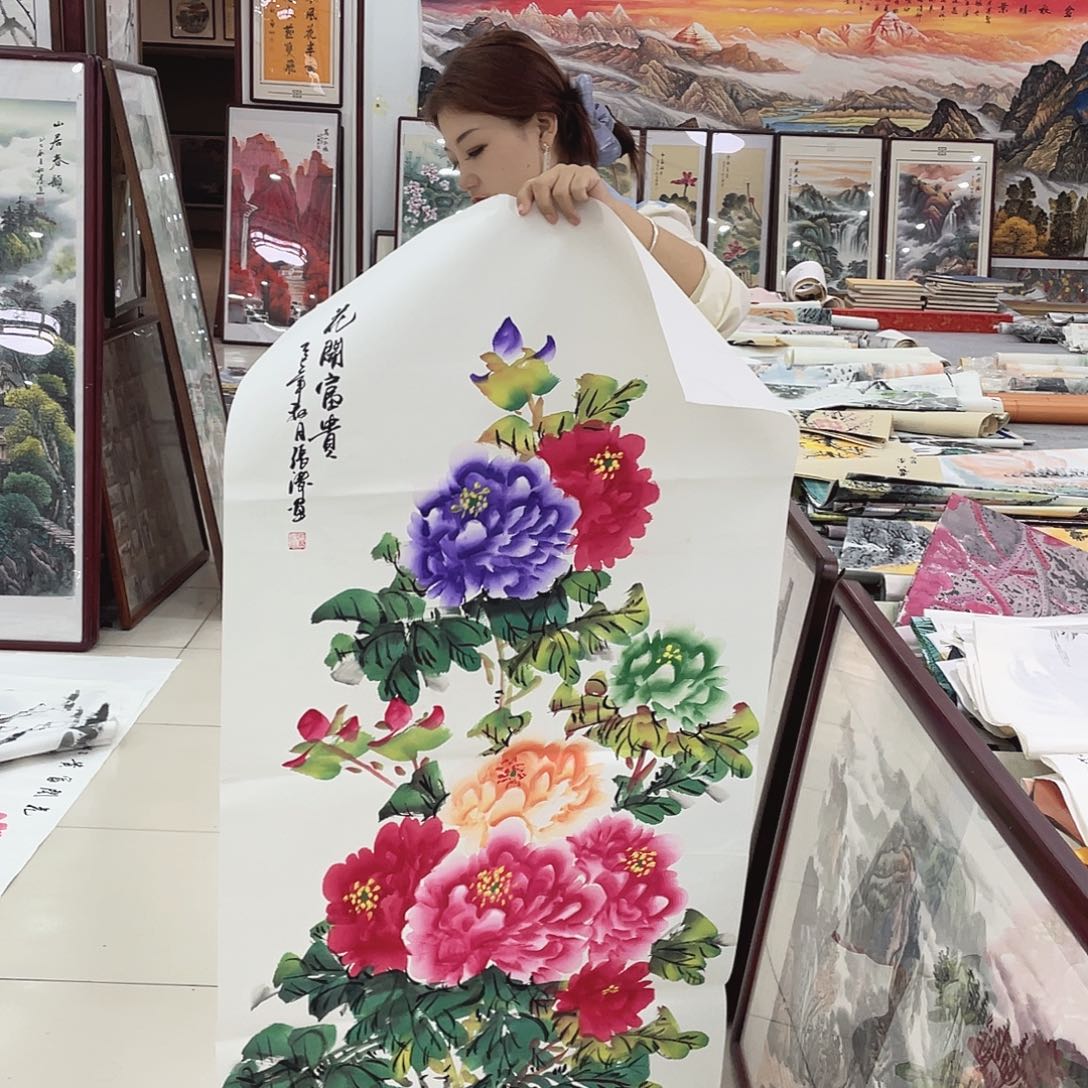 国画纯手绘山水花鸟