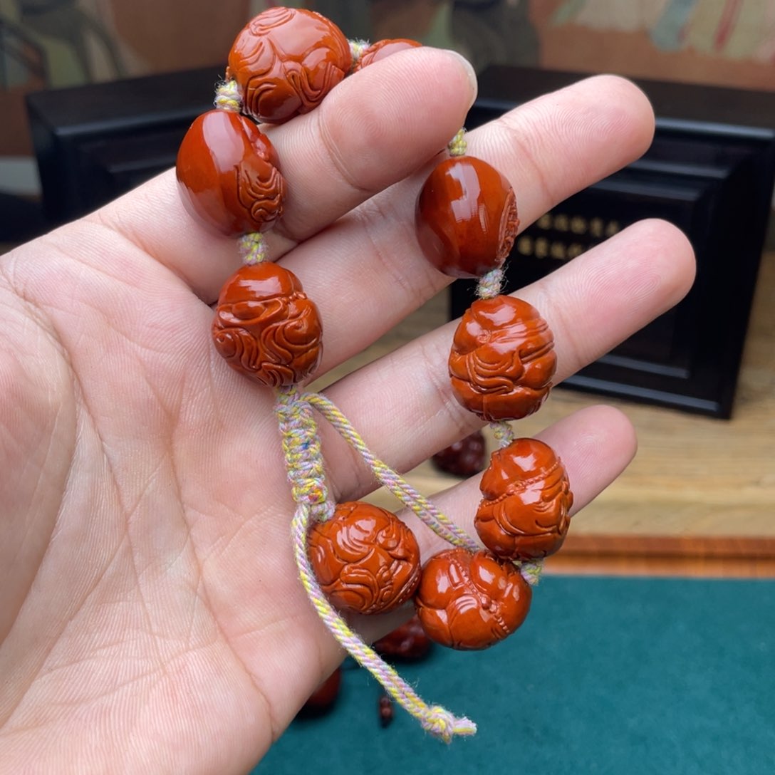 橄榄核手串好**帅随形弥勒表弟回血