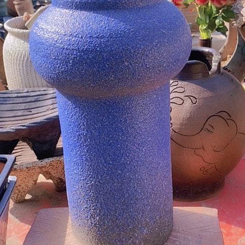 紫砂花盆口13高度34无孔