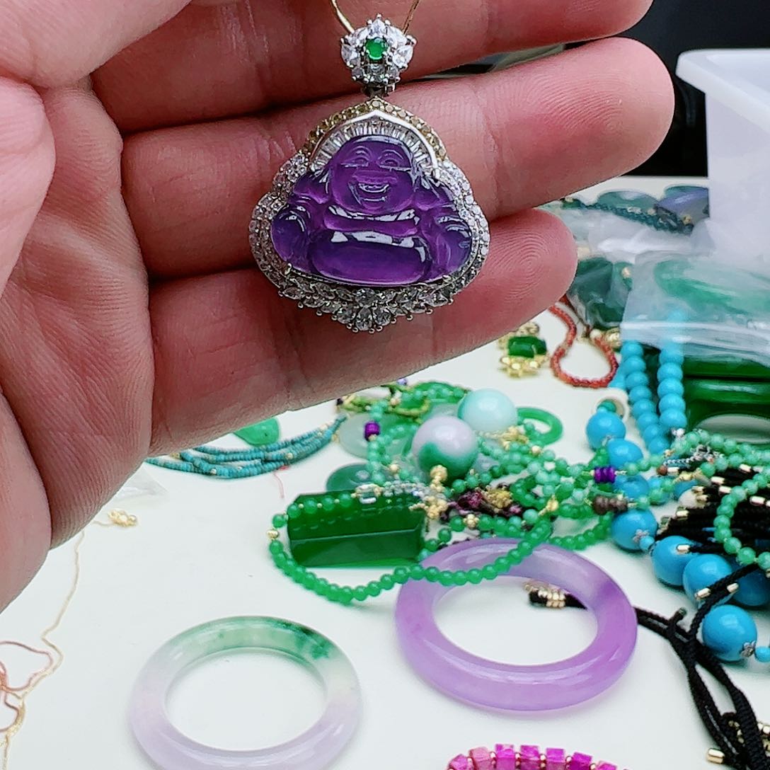 翡翠吊坠(赠链)银S925镶嵌