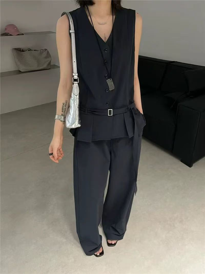 CYYHOME 自制款时尚收腰西装马甲