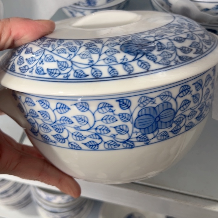 壶手绘八寸双耳盖碗