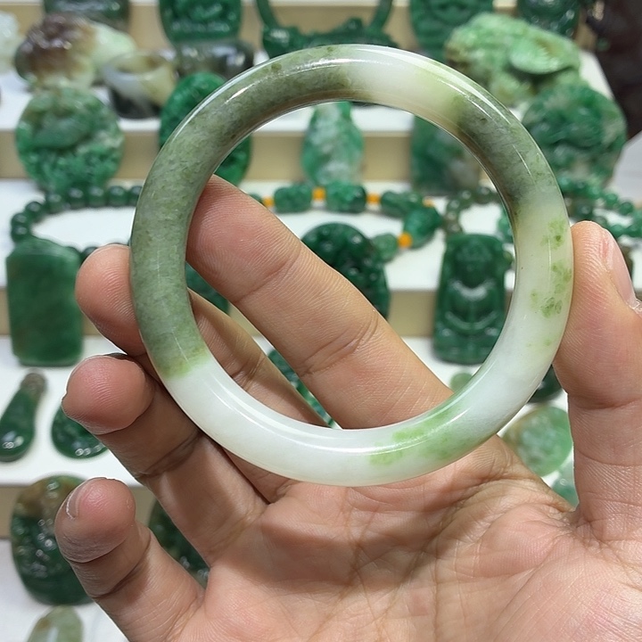 独山玉未镶嵌手镯56圈口
