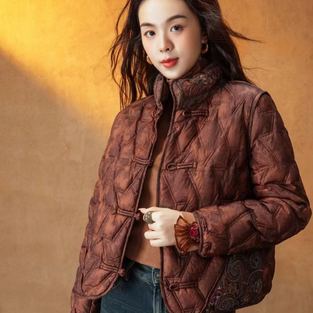 民族风刺绣羽绒23d388