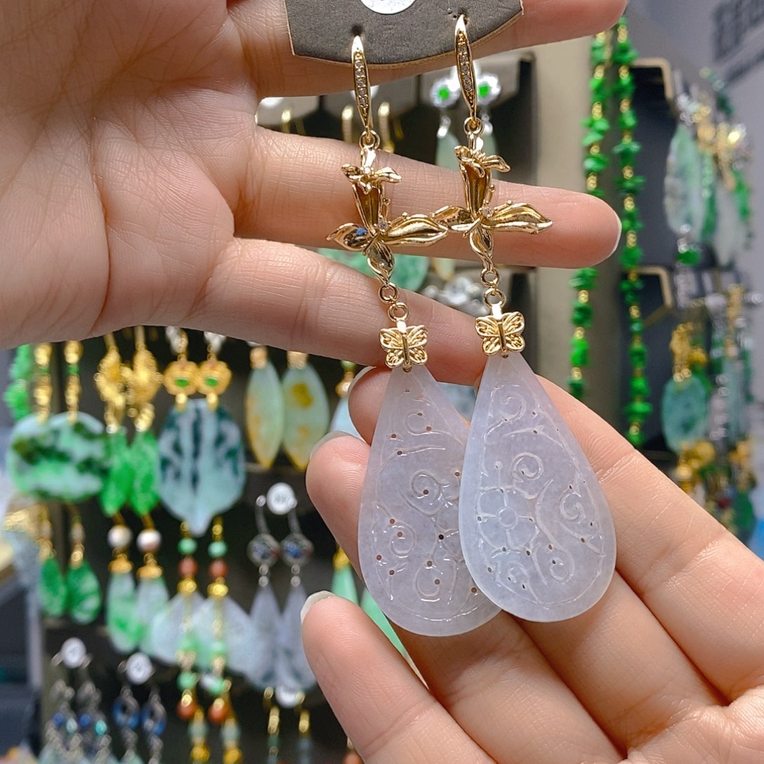 未镶嵌翡翠耳饰翡翠