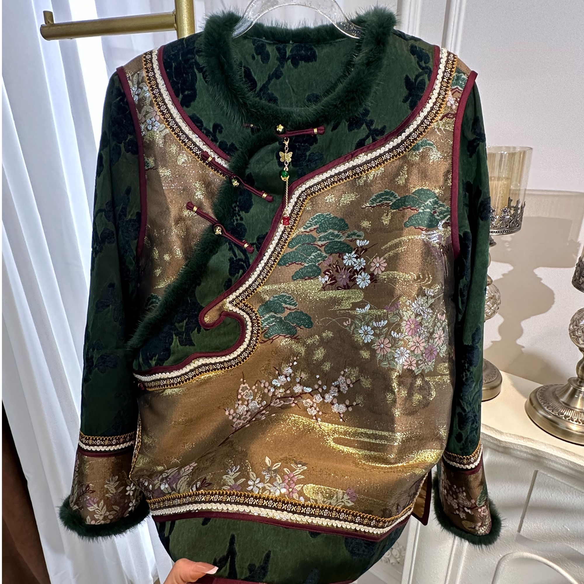 【万里江山】重工刺绣外套女2025秋冬老钱风2025d8855大鹅-大女王仓