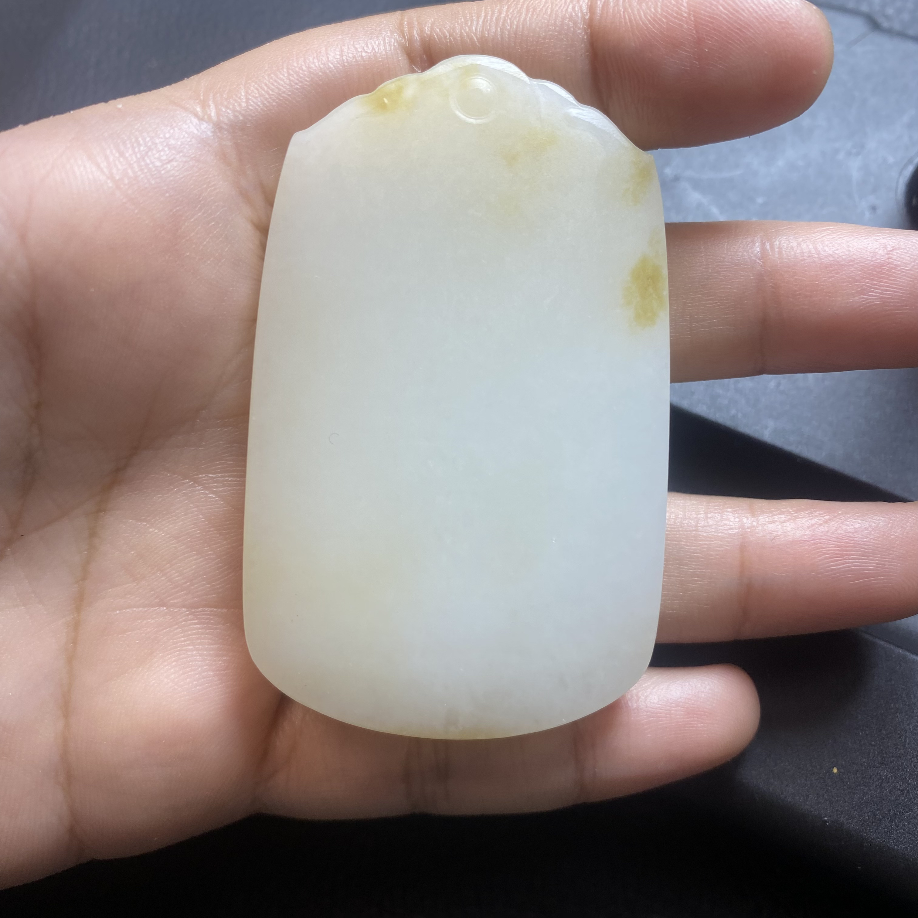 和田玉无事牌简约百搭男女同款挂件