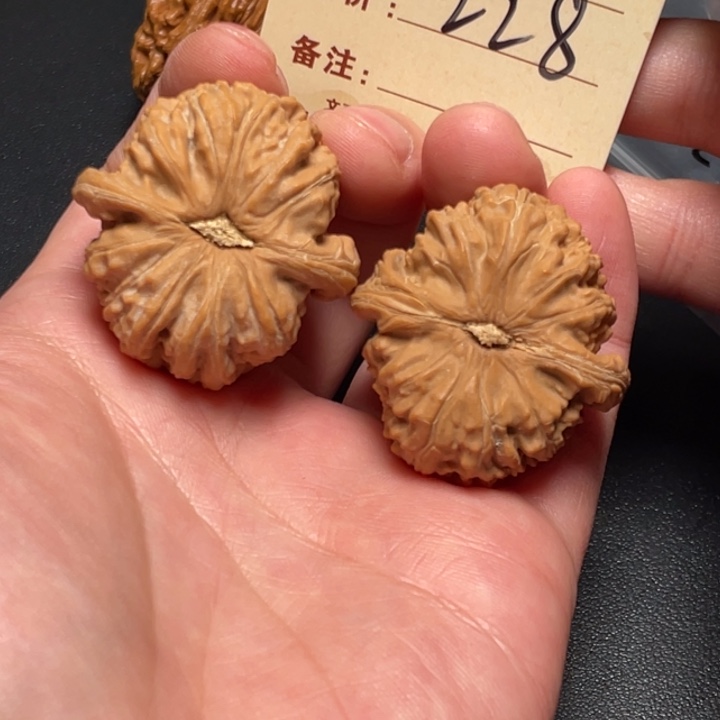 把件文玩核桃球白38尺全品白茬228