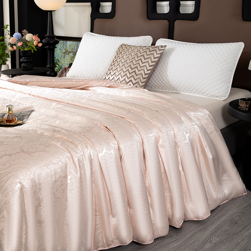 【30天免费试睡】蚕丝被欧式贡缎提花双人加厚冬被春秋被空调被