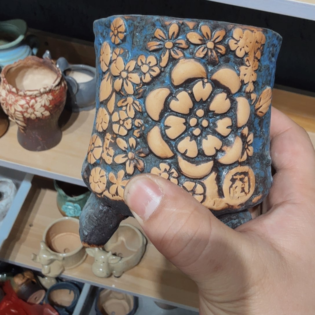 紫砂花盆粗陶盆 呀