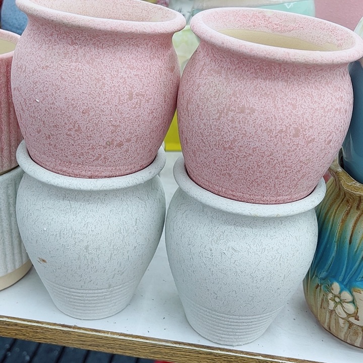 多肉绿植陶瓷花盆9.9包邮，有孔