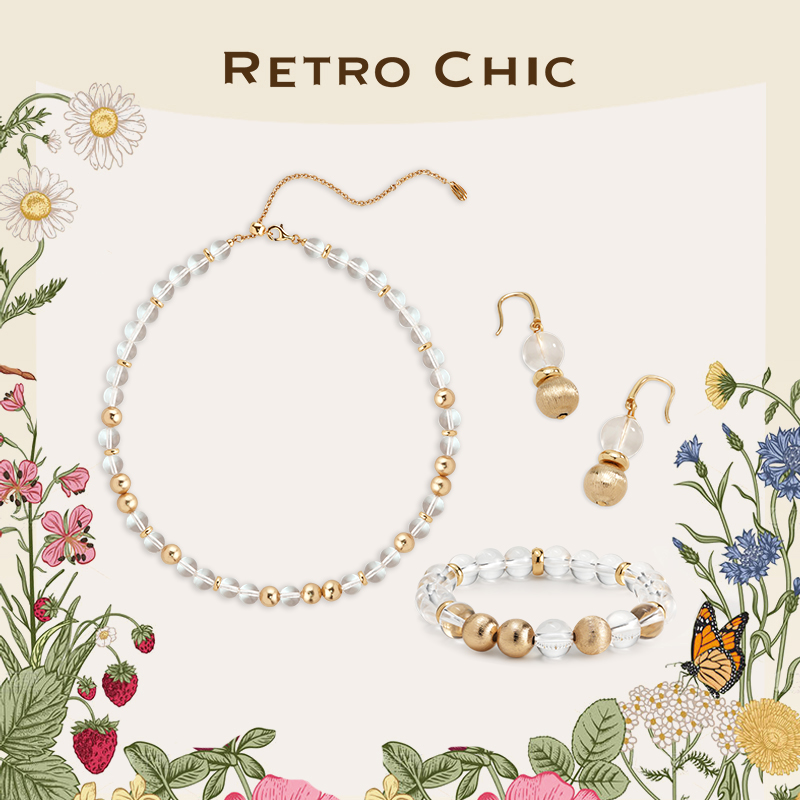 铜合金项链  RC RETRO CHIC 意大利复古时尚首饰 果壳双珠三件套