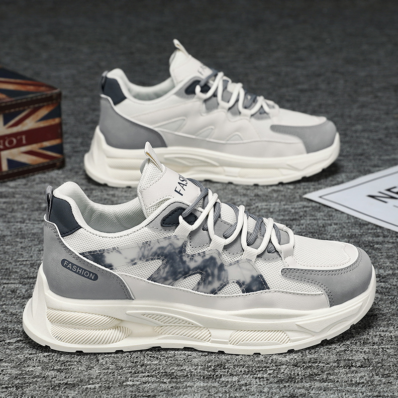 新款男鞋运动鞋潮鞋网面透气休闲鞋男士潮流时尚百搭跑步鞋子