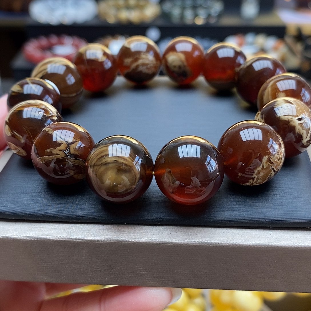 琥珀手链未镶嵌手链