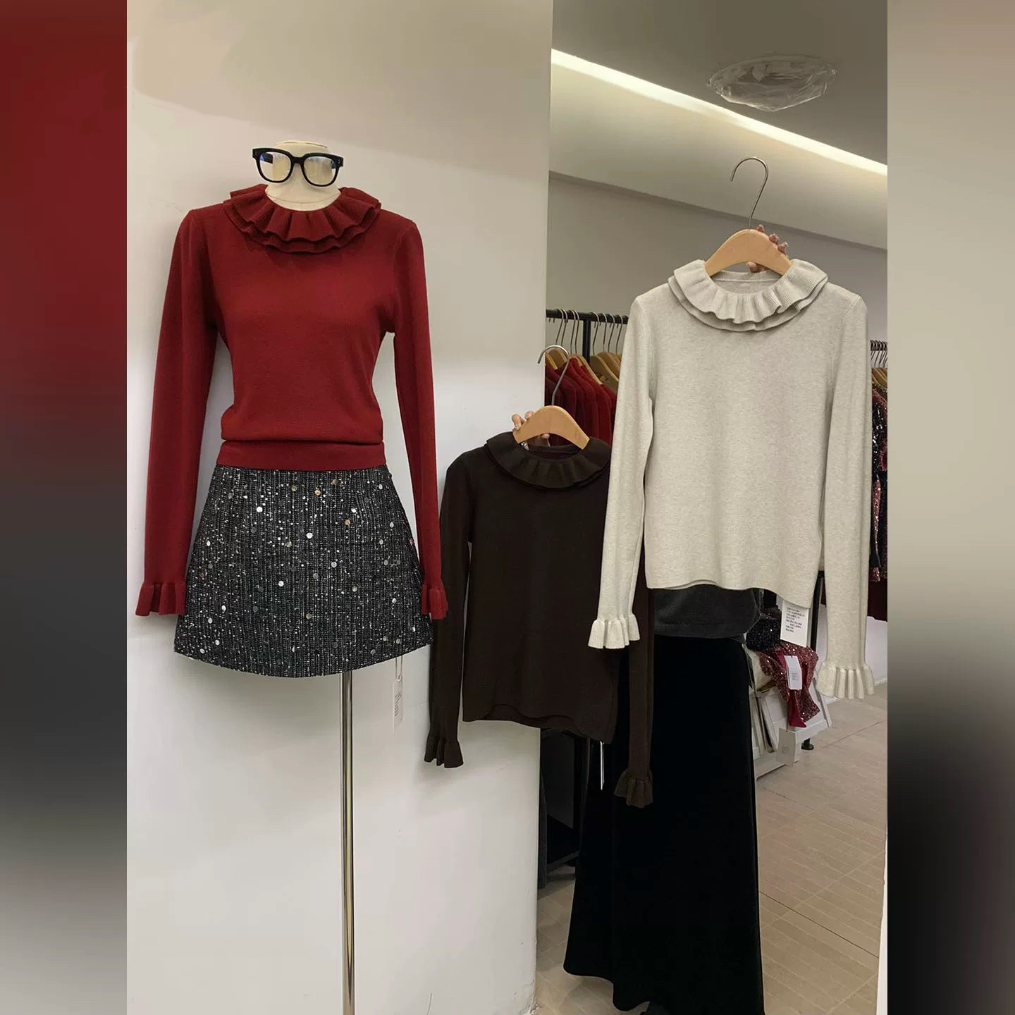 【5533-2#】TONO 加绒烟管牛仔裤