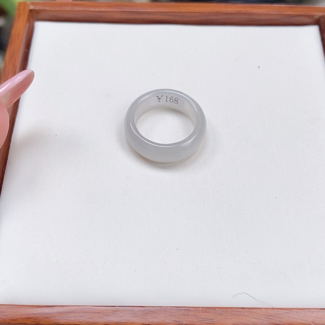 和田玉戒指未镶嵌一**蛙专拍6-16.1