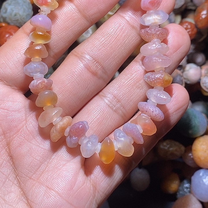 陶瓷粉糖心平安扣手串