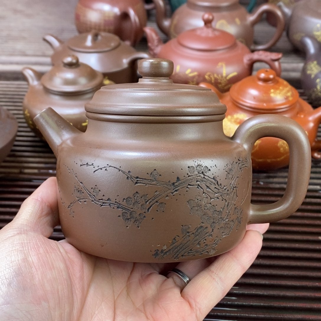 紫砂茶壶月**头白定1 处理价
