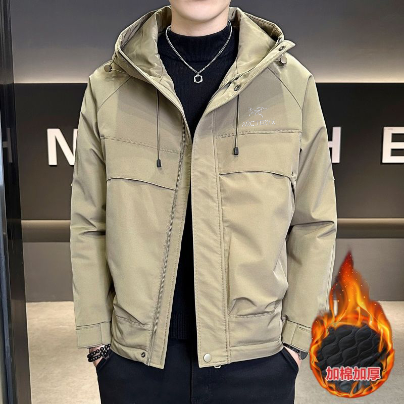 【奥特莱斯】鸟家男同款冲锋衣冬季新款连帽保暖加厚外套潮