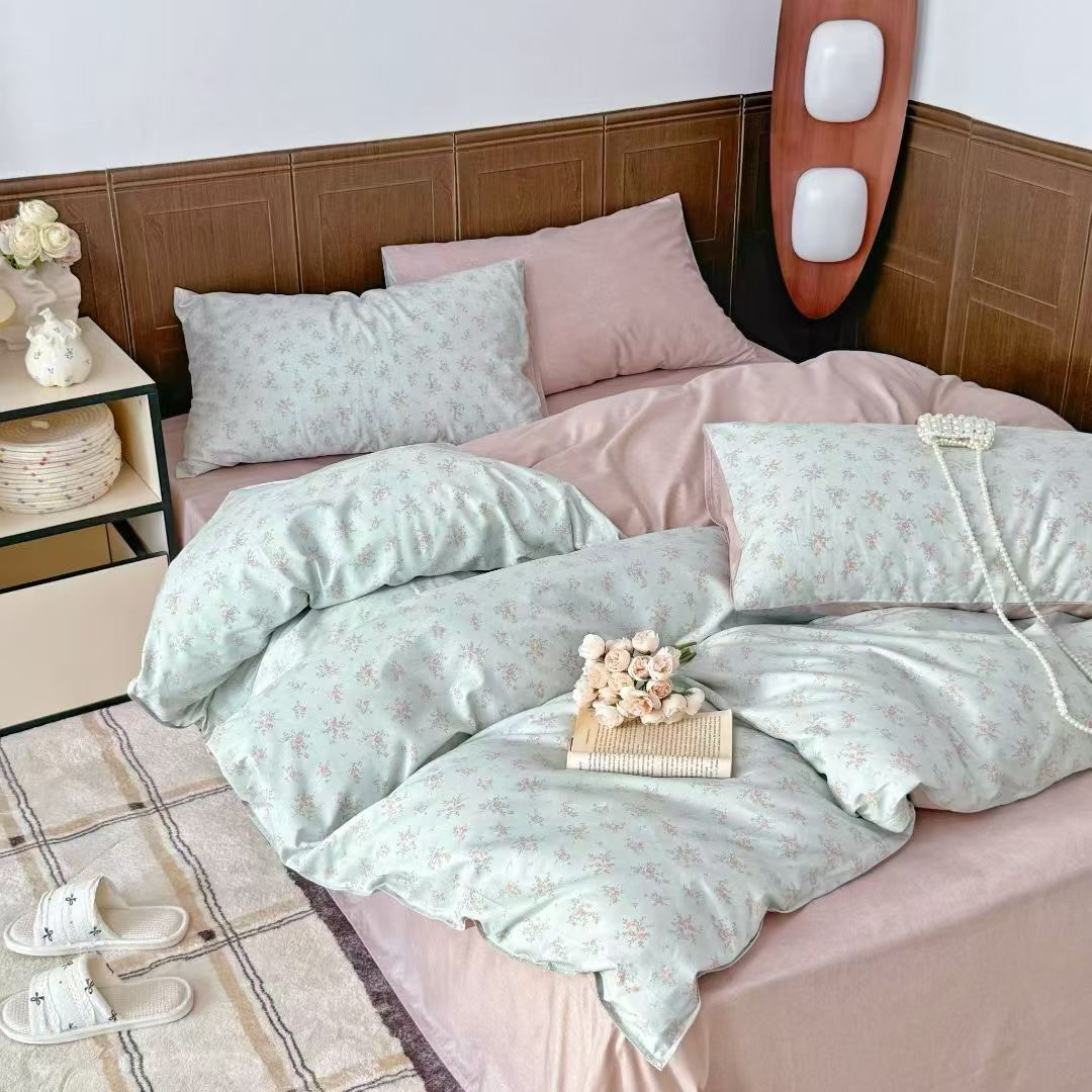 100百全棉清新四件套