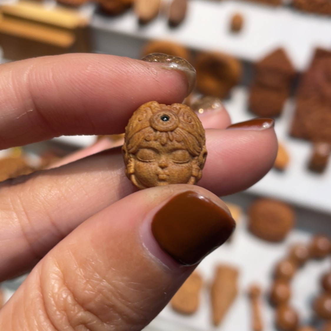 【闪购商品】檀香木吊坠半*甜小吊坠奶香