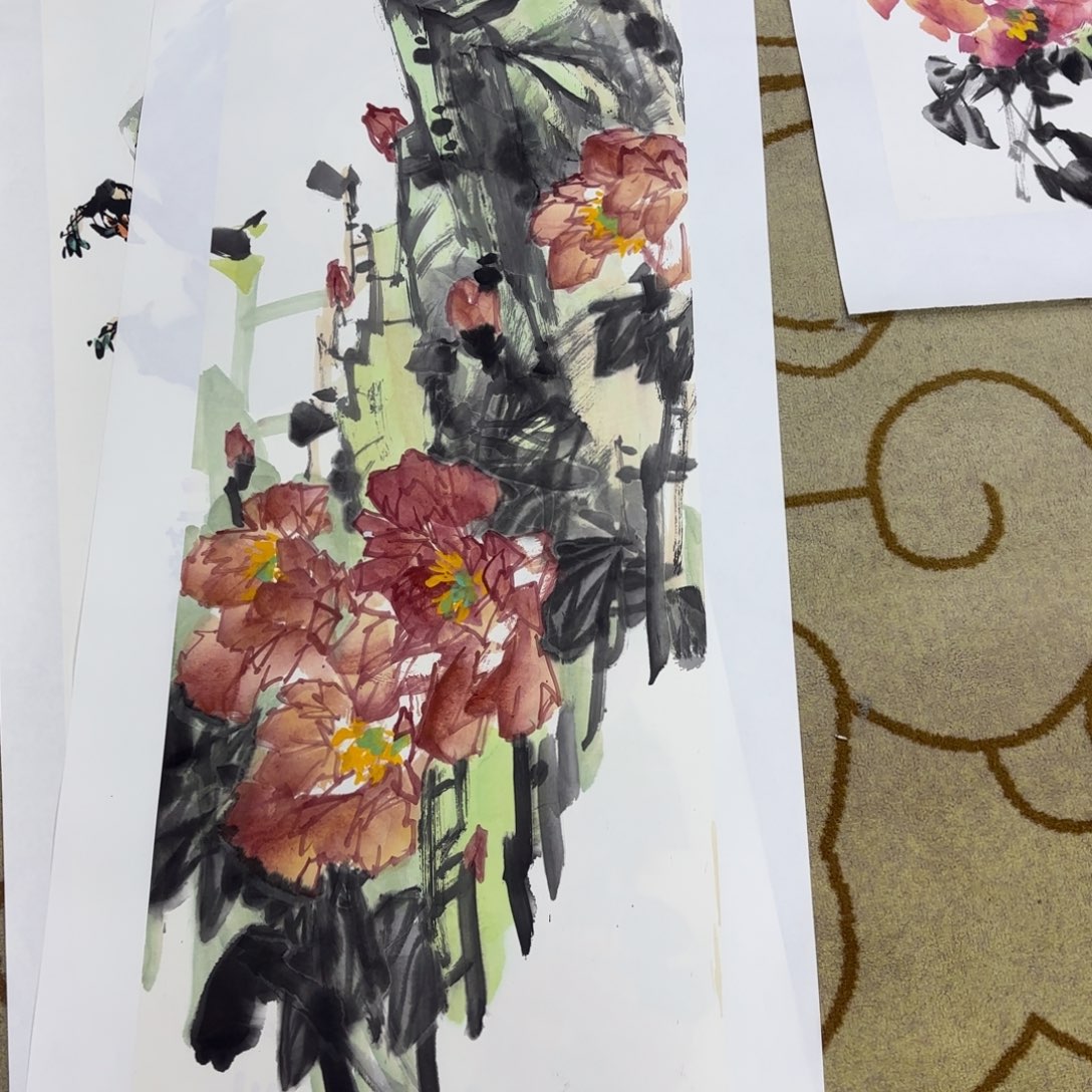 国画唐****d石国志六尺对开