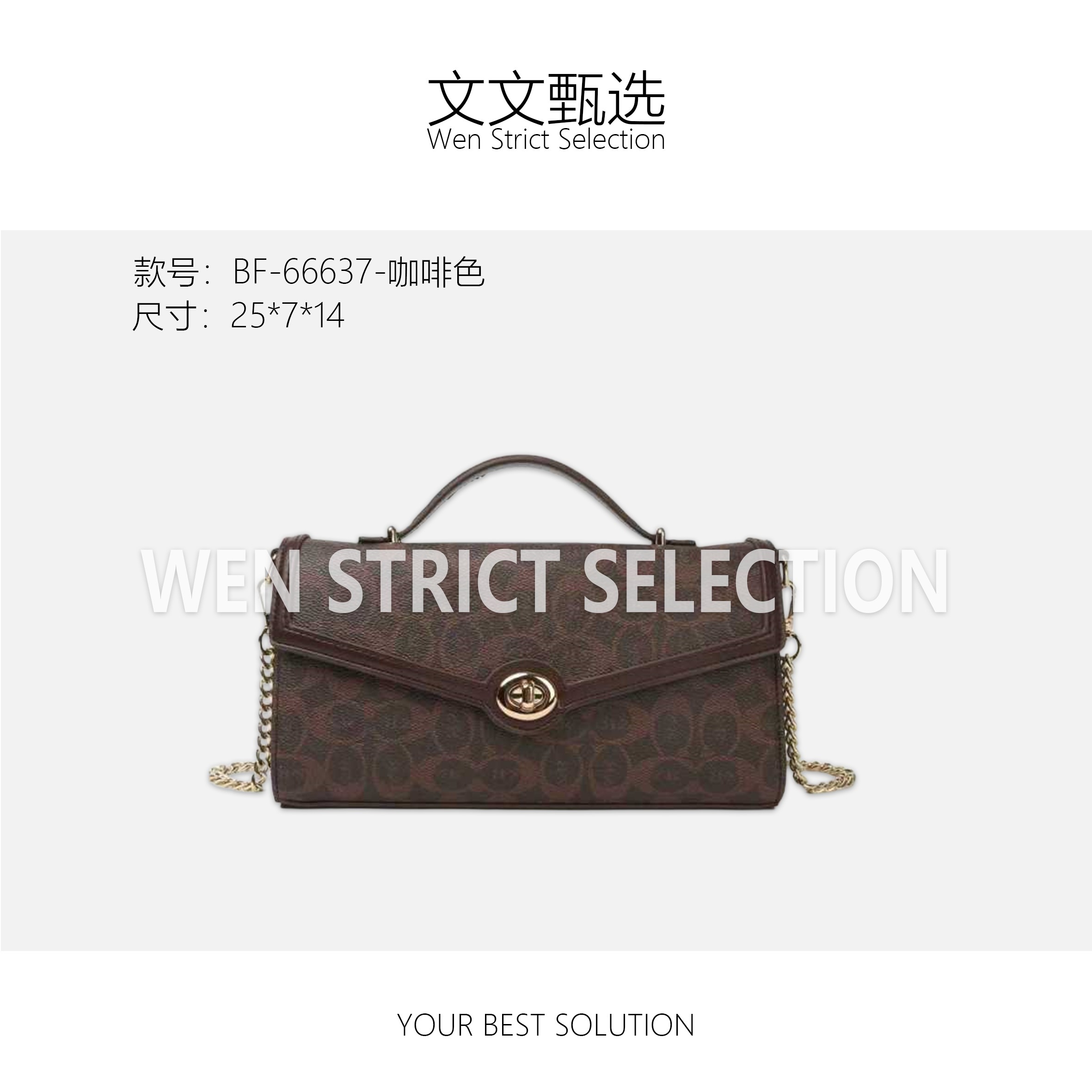 【文文甄选】BF-66637-咖啡色-轻奢时尚百搭新款女包