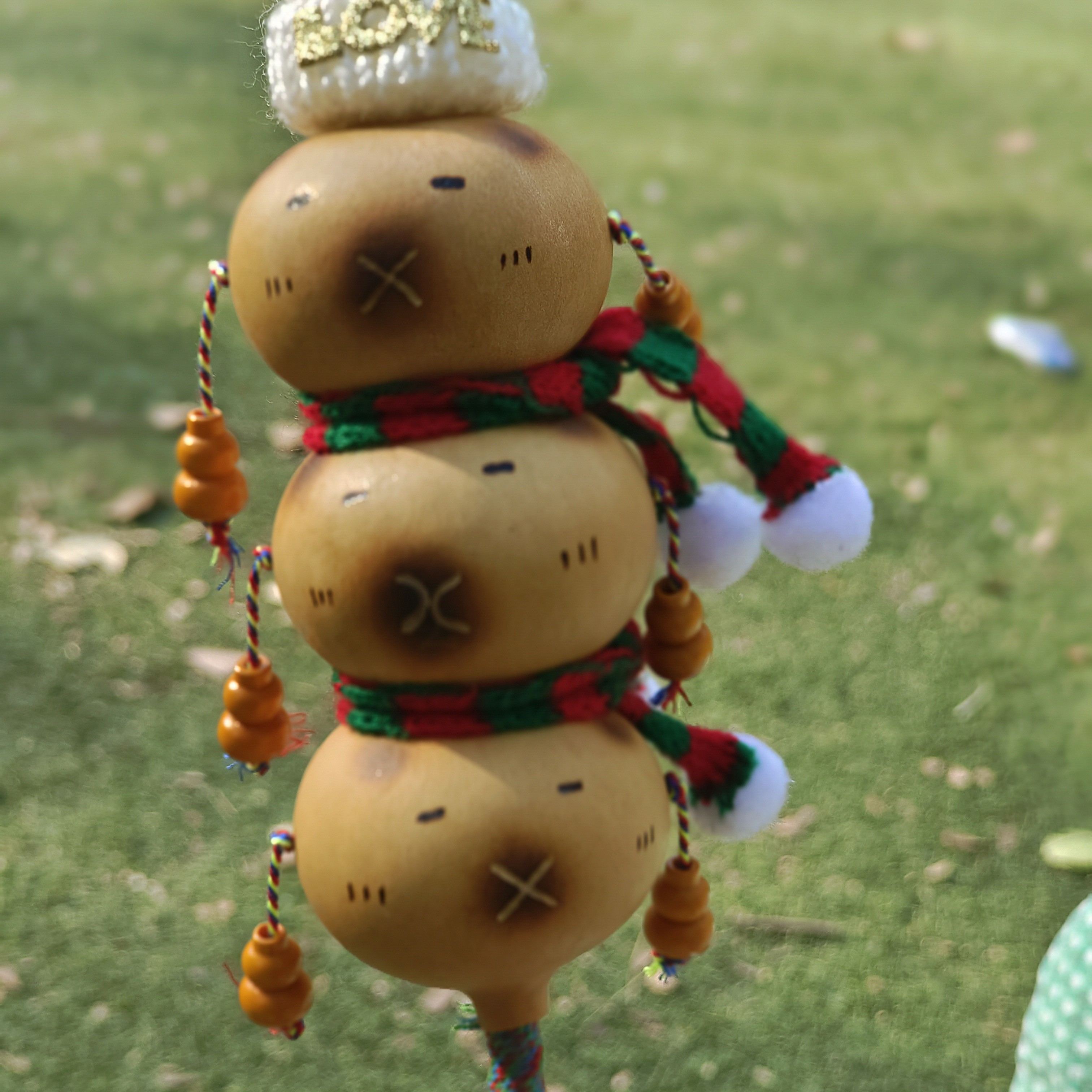 天然手工葫芦糖葫芦拨浪鼓，宝宝玩耍特色小玩具带回家吧