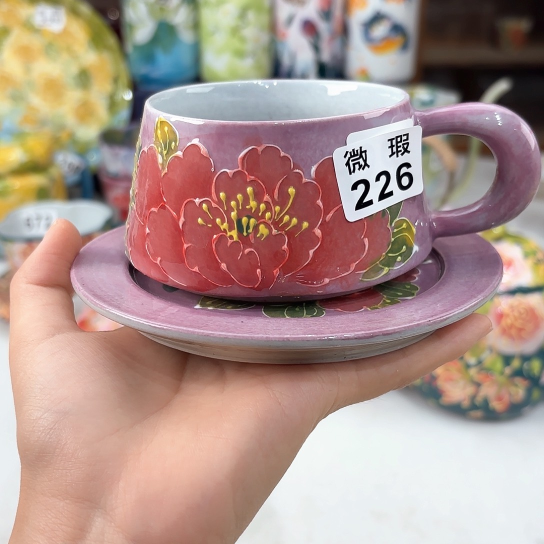 景德镇手绘高温釉下彩陶瓷茶具