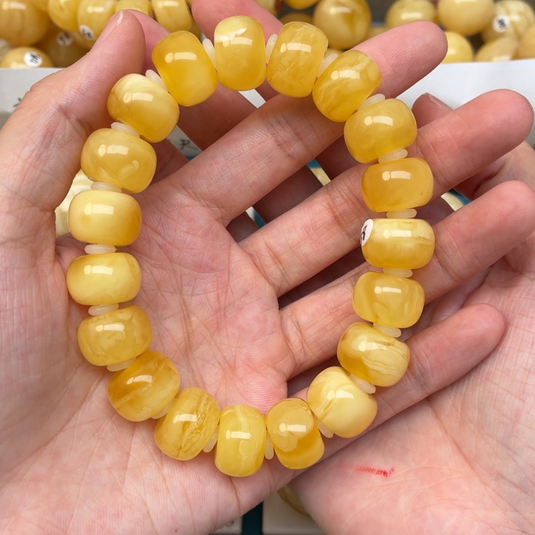 未镶嵌蜜蜡裸石15+蜜蜡手串