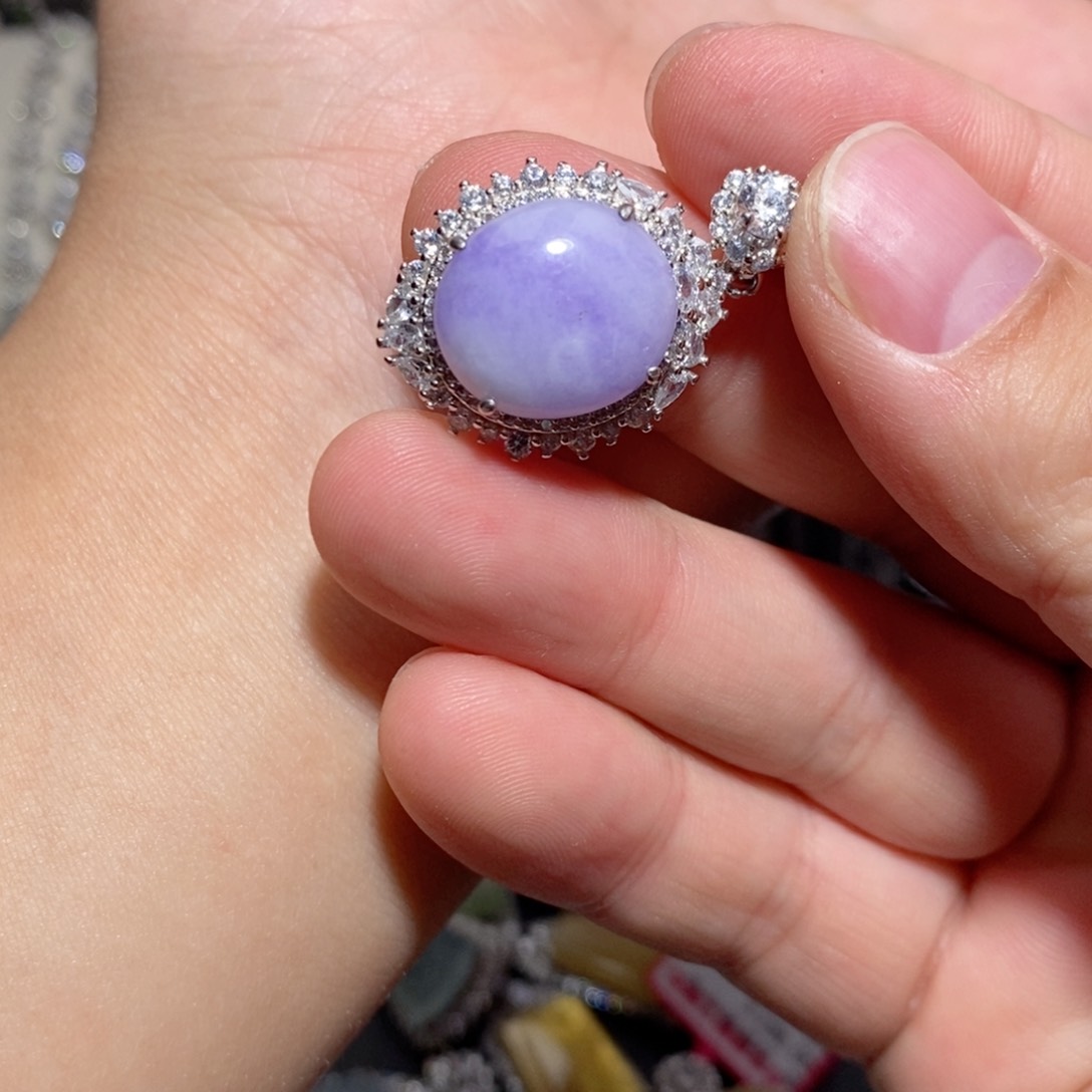 翡翠颈饰银S925镶嵌k j k k