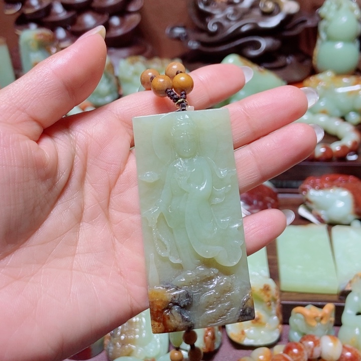 岫岩河磨玉（透闪石质玉）挂件未镶嵌