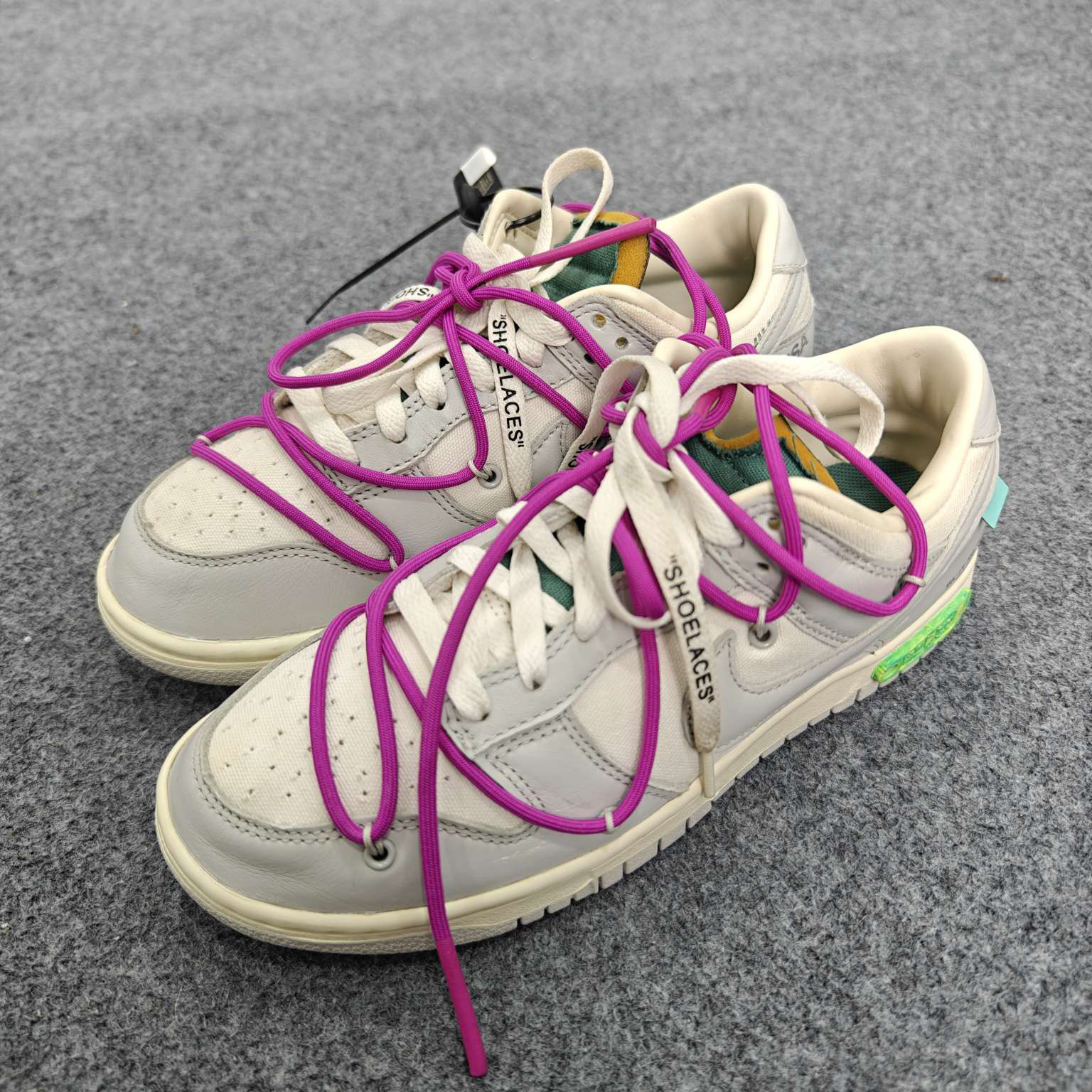 90新 OFF-WHITE 联名Dunk the50. 白紫 41码原盒 TT1405