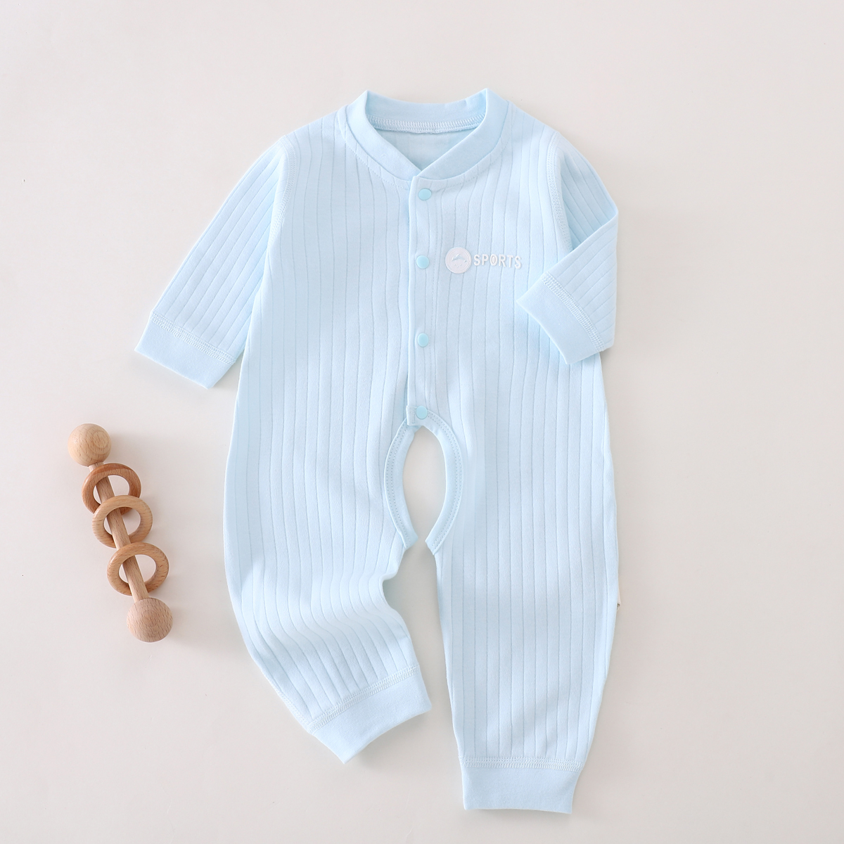 婴幼儿开裆连体衣四季款漏屁屁衣服春秋天打底衣宝宝596673100码