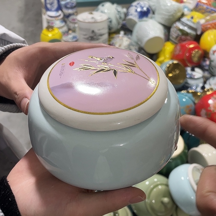 微瑕陶瓷茶叶罐密封罐
