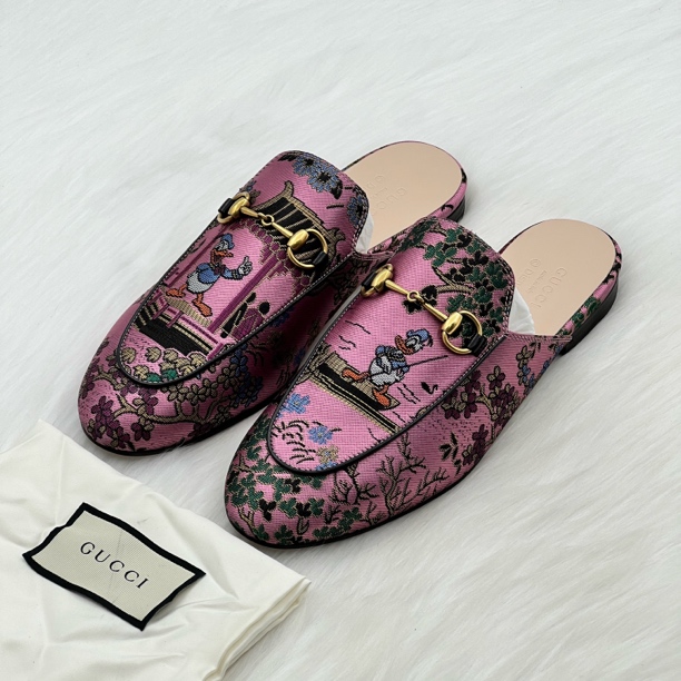 未使用 GUCCI/古驰 Princetown Disney半拖鞋 38码 公价7k c0825