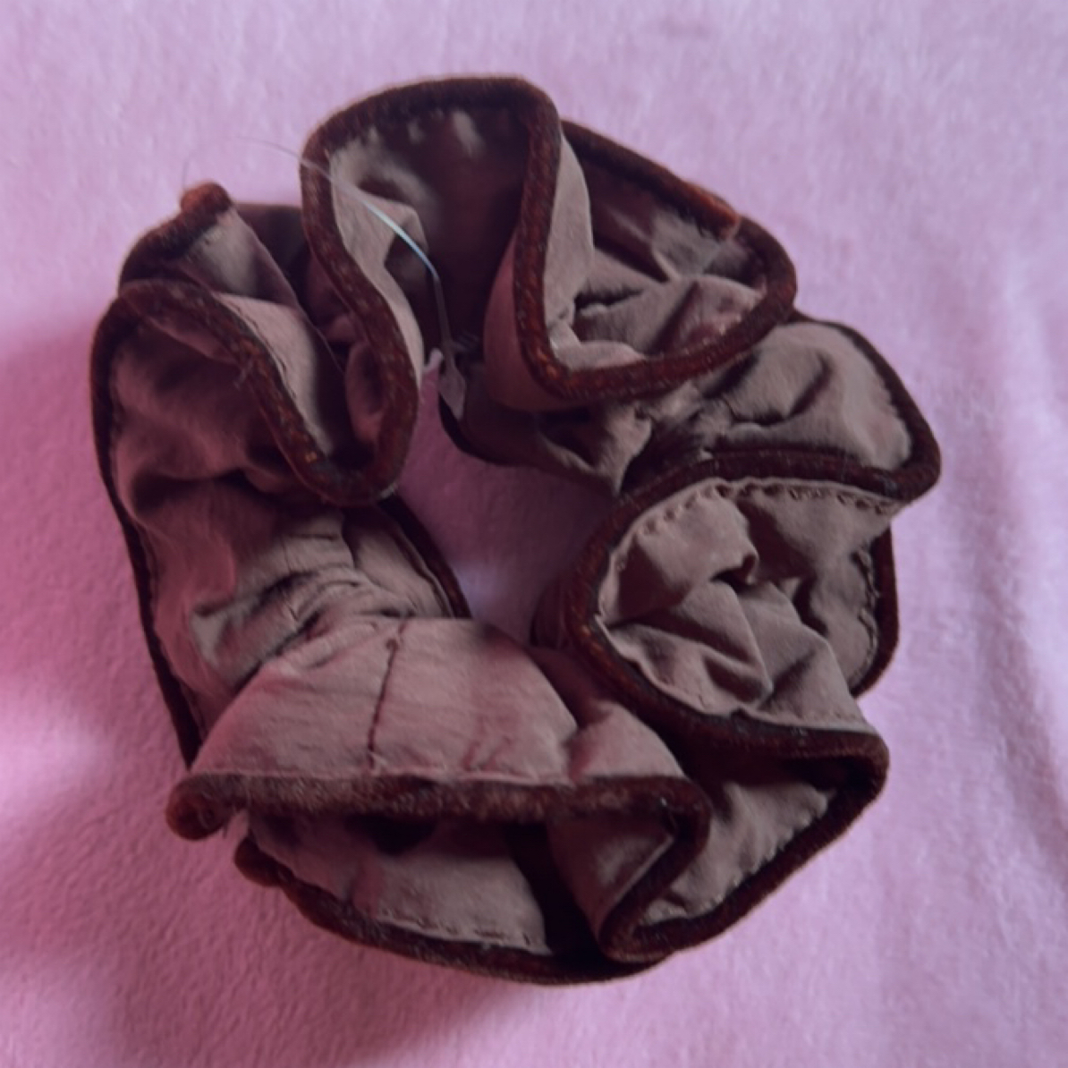 明星同款暗红色双层小蛮腰发圈发饰