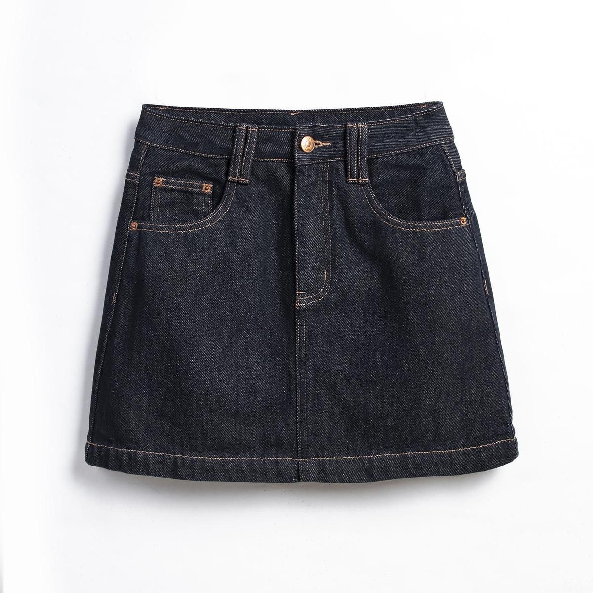 丹宁蓝牛仔半身裙女2025春夏新款高腰显瘦防走光辣妹a字包臀短裙