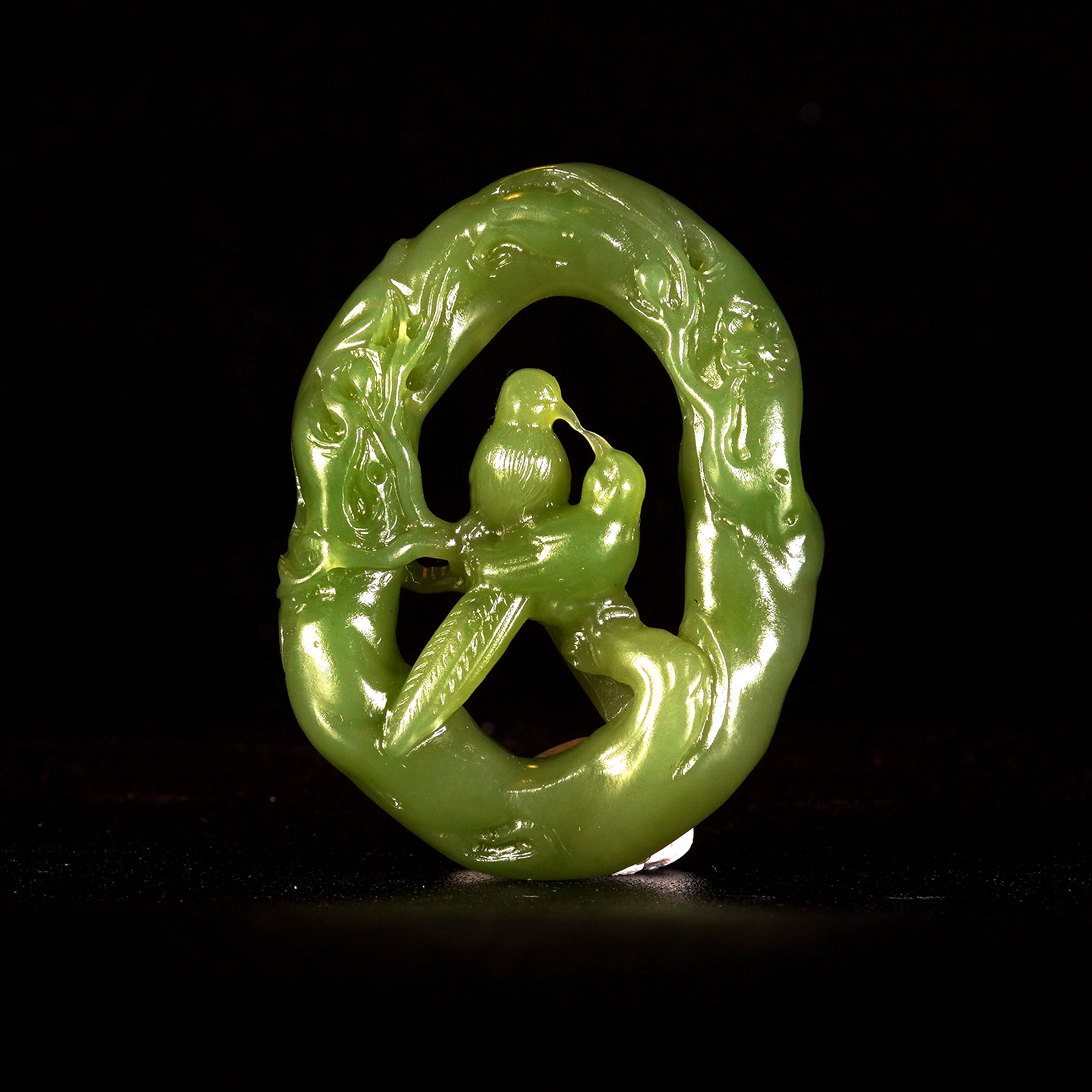 LOT.009和田碧玉双喜佩X1115